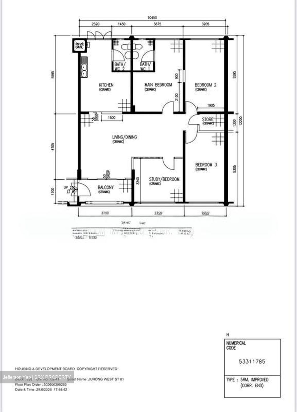 Blk 835 Jurong West Street 81 (Jurong West), HDB 5 Rooms #576351721